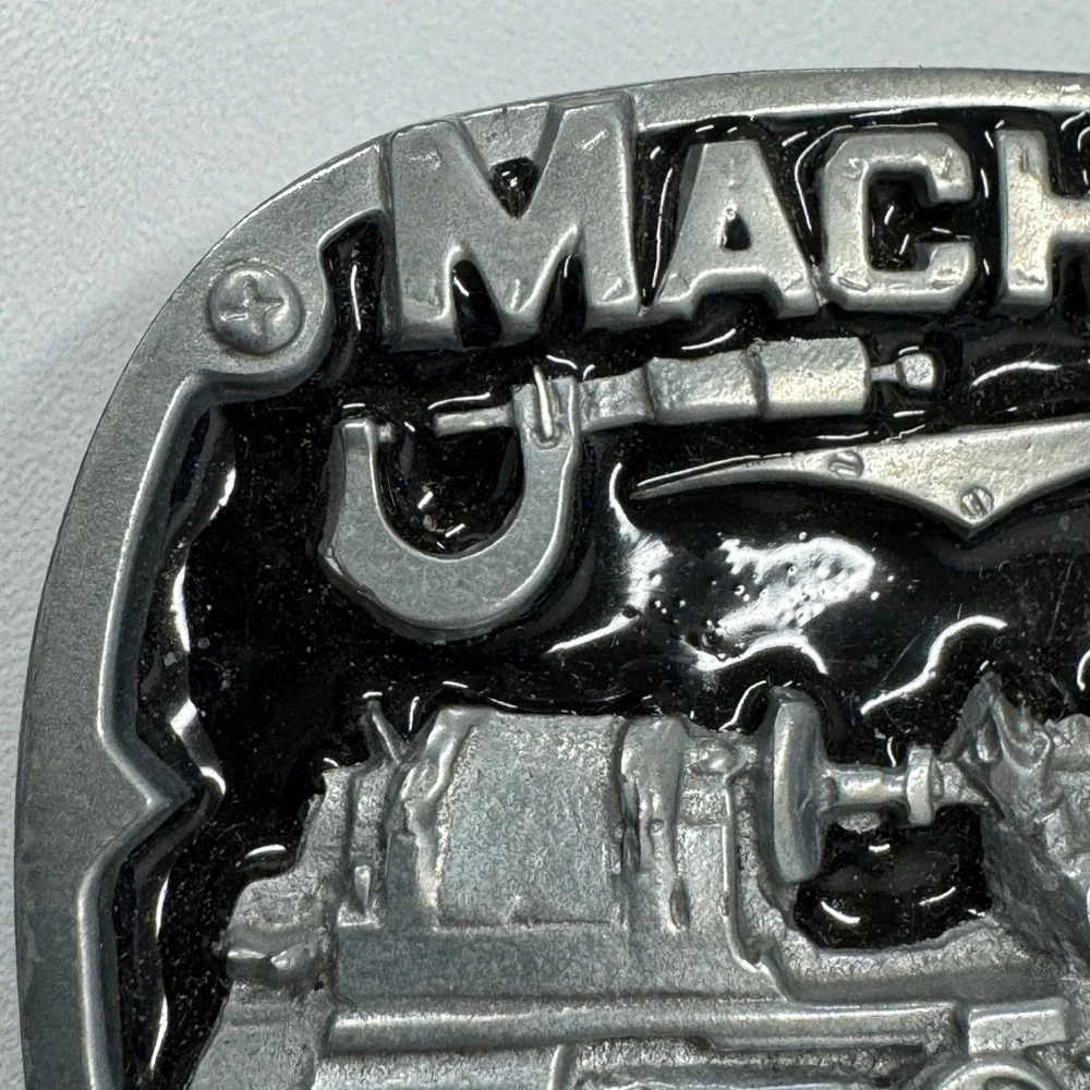Machinist Belt Buckle Metal Working Lathe Machine Operator Gift Reissue‎